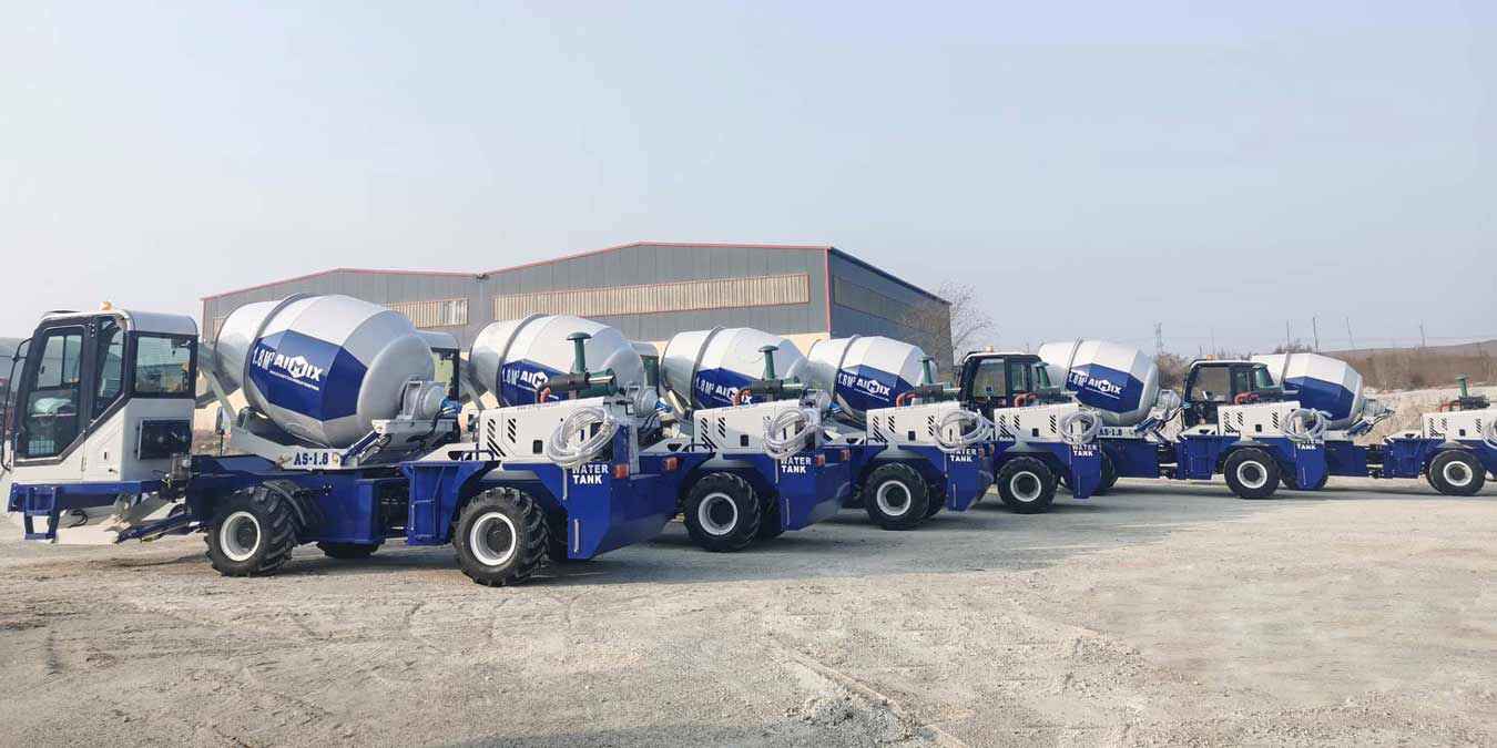 self loading concrete mixer Aimix Indonesia