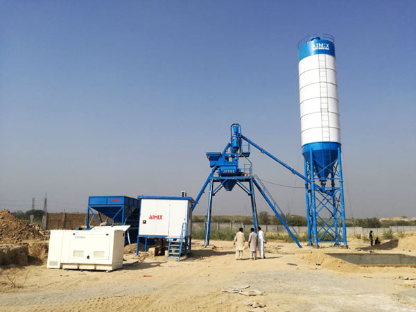 AJ 25 stationary concrete plant in Pakistan